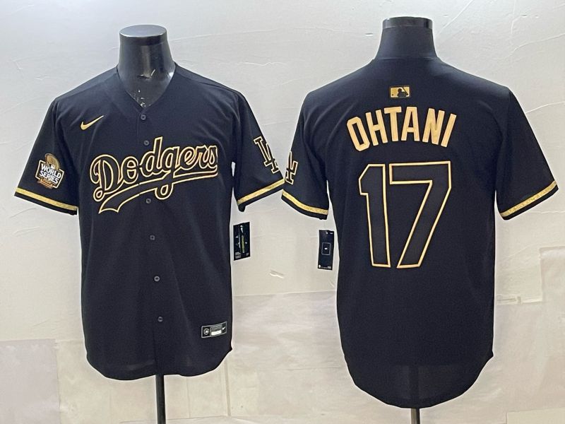 Men 2025 Los Angeles Dodgers #17 Ohtani Black Nike MLB Jersey style 076->los angeles dodgers->MLB Jersey